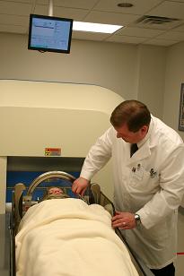 {Patient having Brain Tumor Treatment with Rotating Gamma System GammaART 6000 Radiosurgery.}